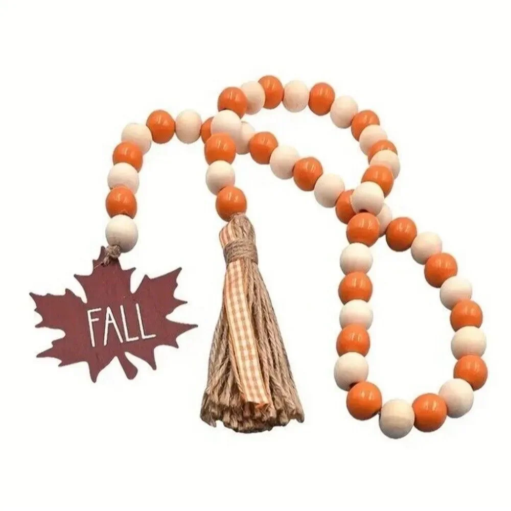 Fall Maple Leaf/Autumn/Halloween/Thanksgiving Bead Garland for Tier Tray Decor
